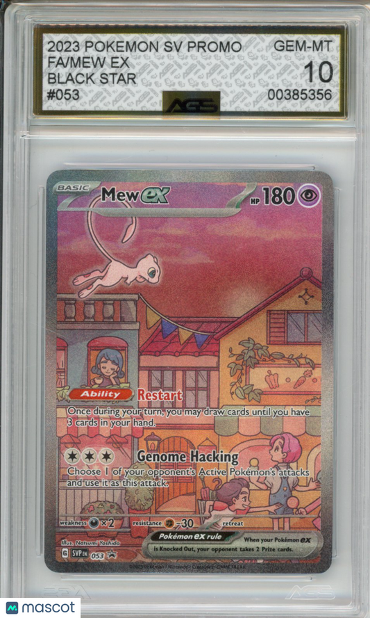 Pokemon 2023 Scarlet and Violet Promos Mew ex #053 AGS 10