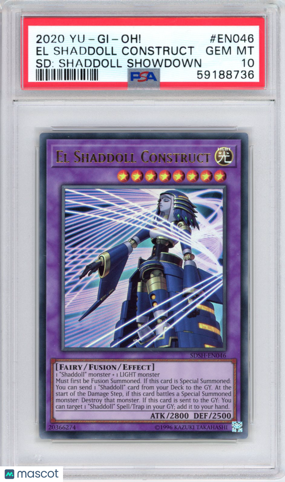 2020 Yu-Gi-Oh! StrDeck: Shaddoll Showdown El Shaddoll Construct #EN046 PSA 10