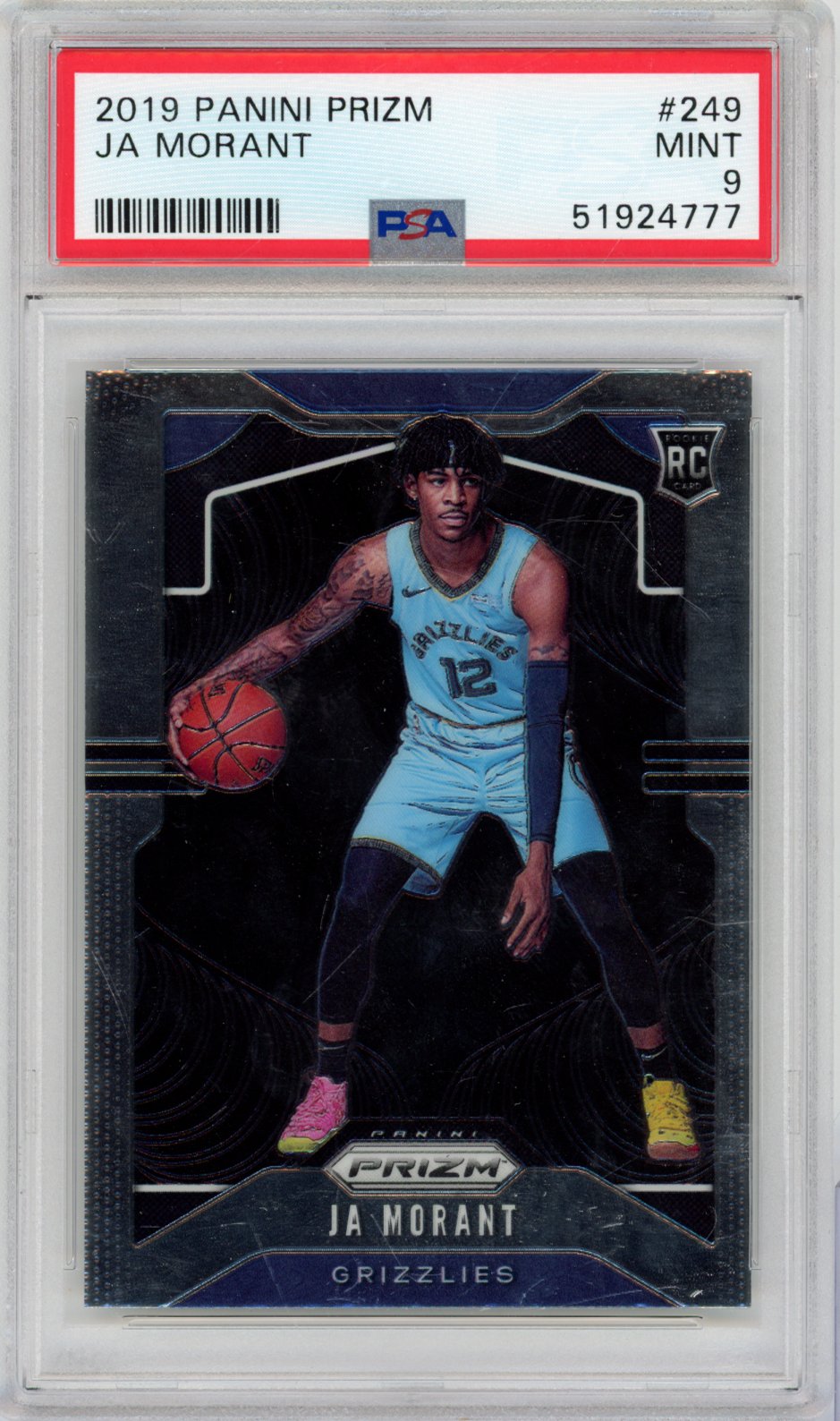2019 Panini Prizm Basketball Ja Morant #249 Ja Morant Prizm English PSA 9