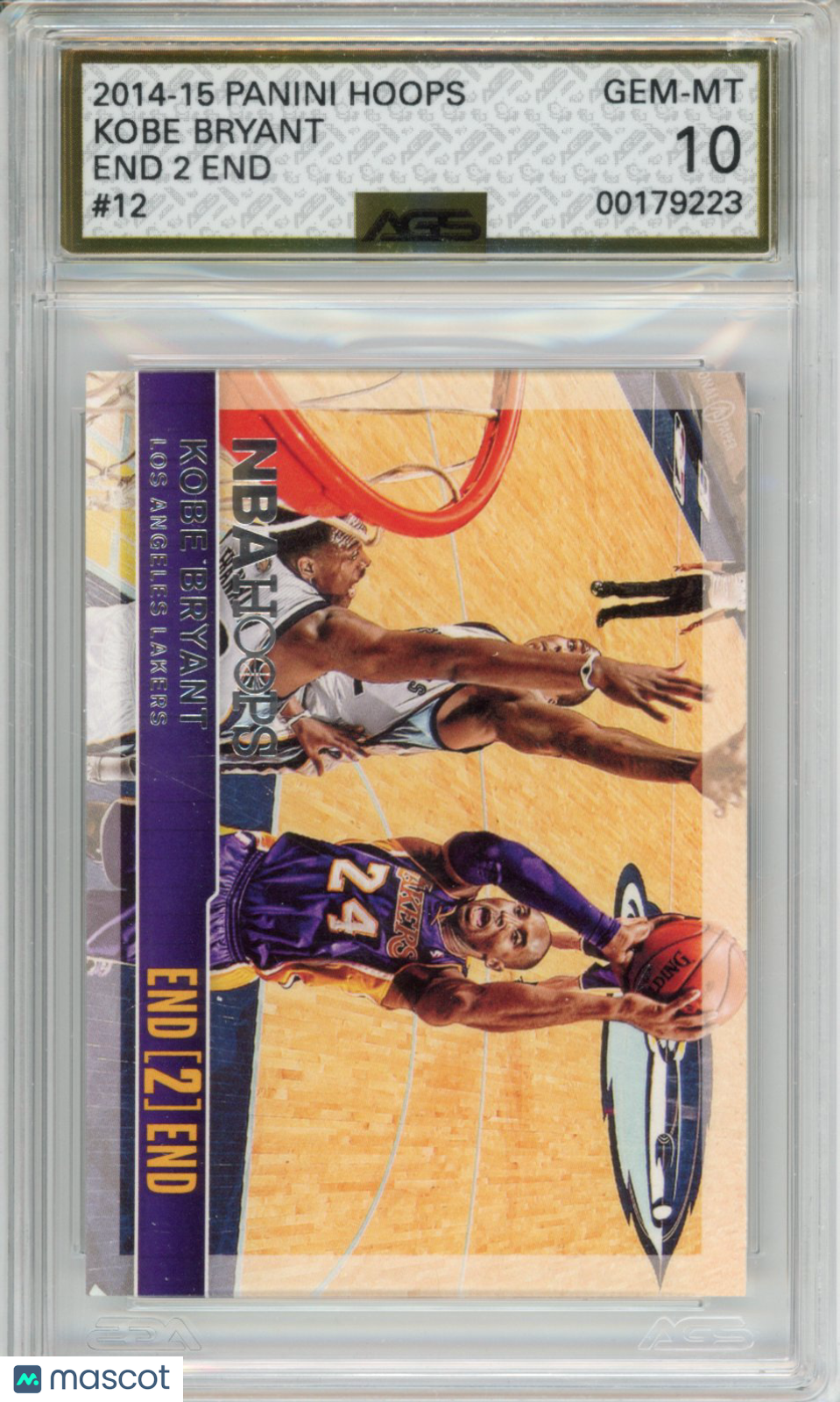2015 Basketball 2014-15 Hoops Kobe Bryant #012 AGS 10