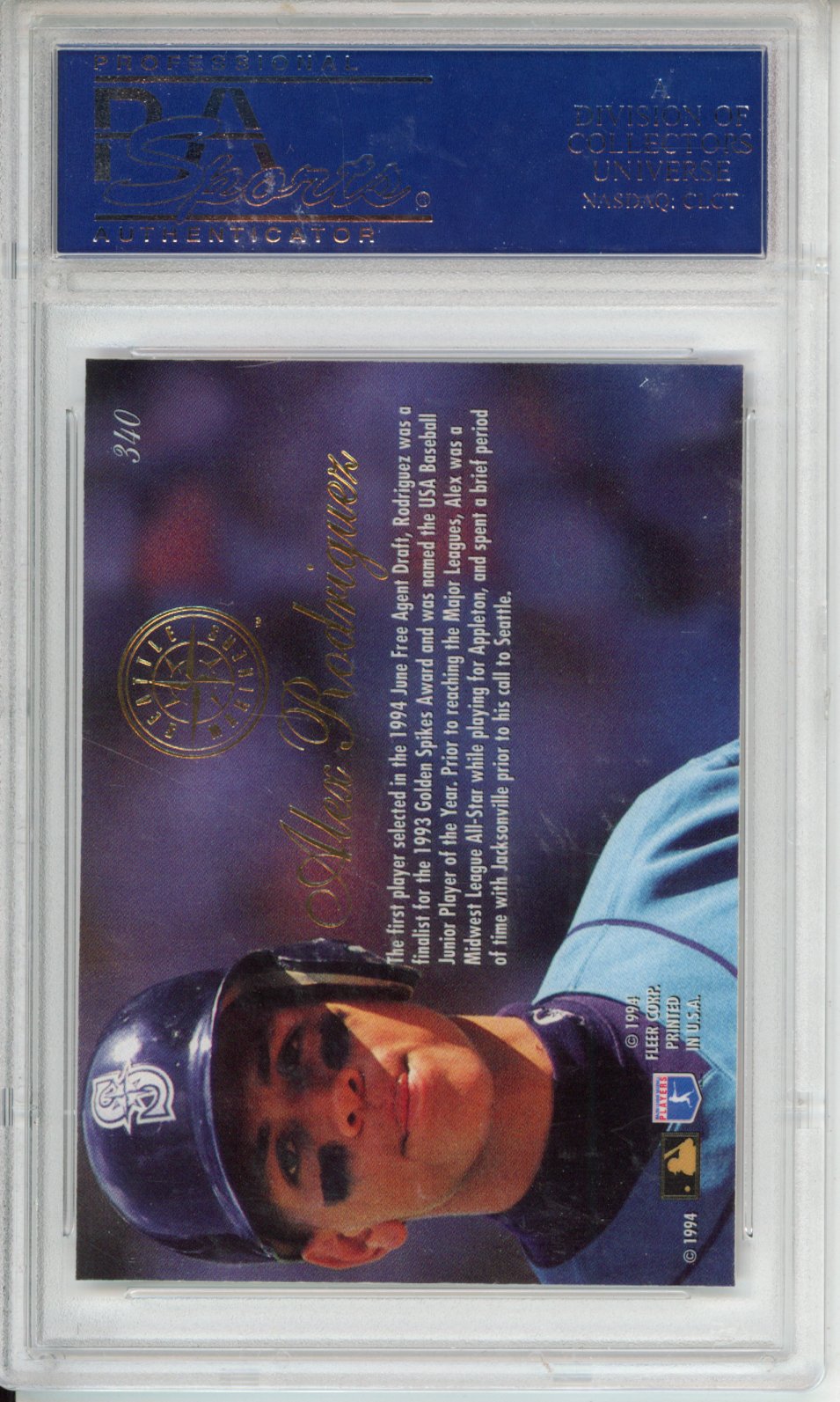 1994 Flair Alex Rodriguez #340 PSA 10