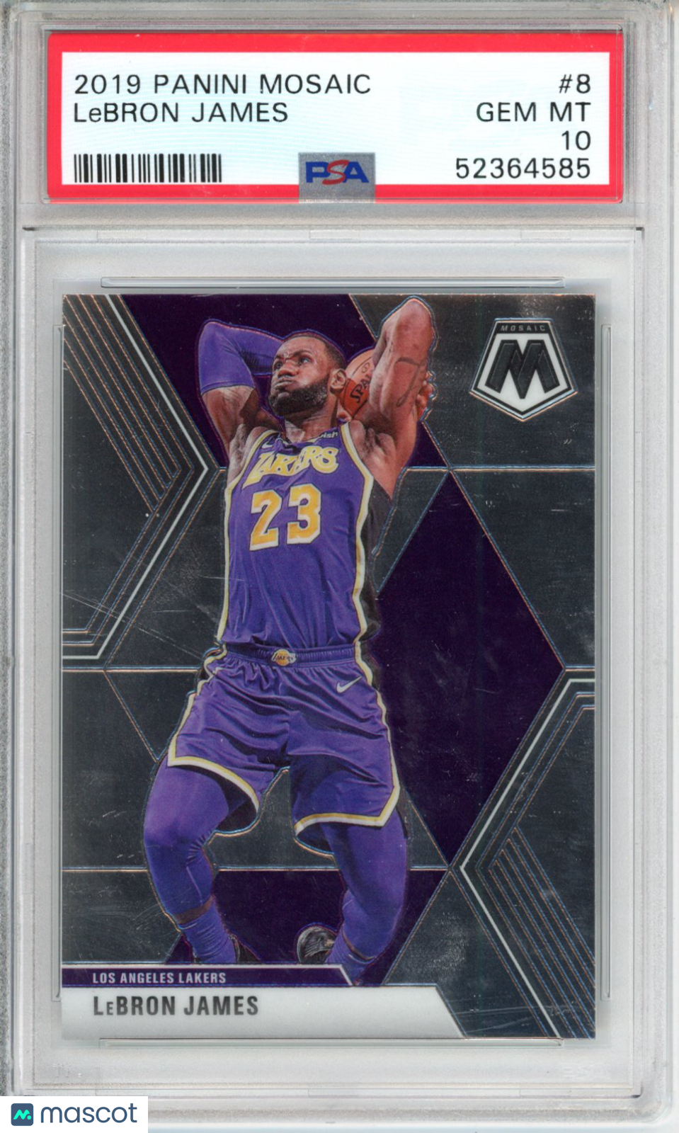 2019 Panini Mosaic LeBron James #8 PSA 10