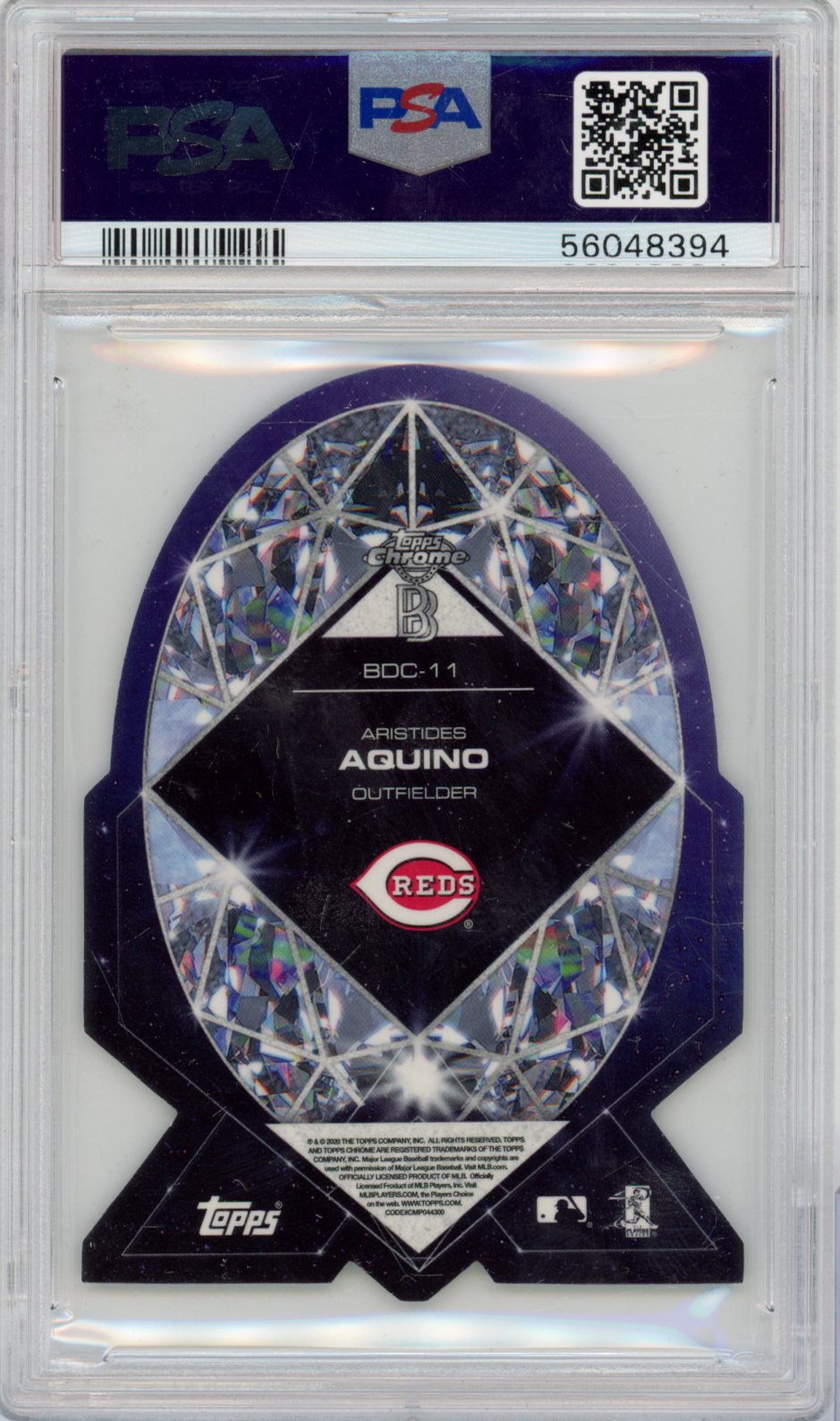2020 Topps Ben Baller Chrome Ben's Diamond Die-Cuts Aristides Aquino BDC11 English PSA 9