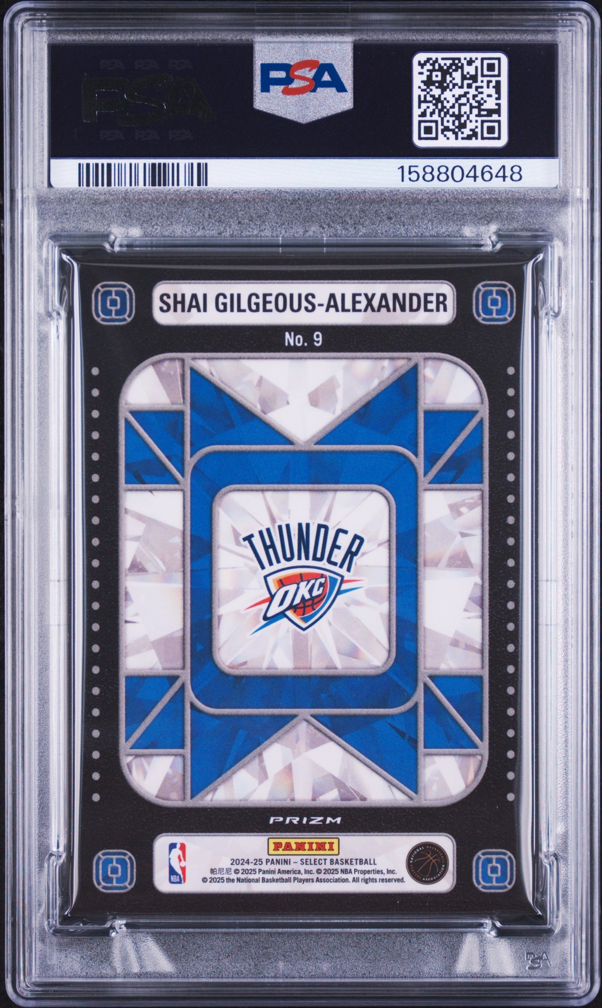 2024 Panini Select Basketball Shai Gilgeous-Alexander #9 Select Crown Jewels English PSA 7.5