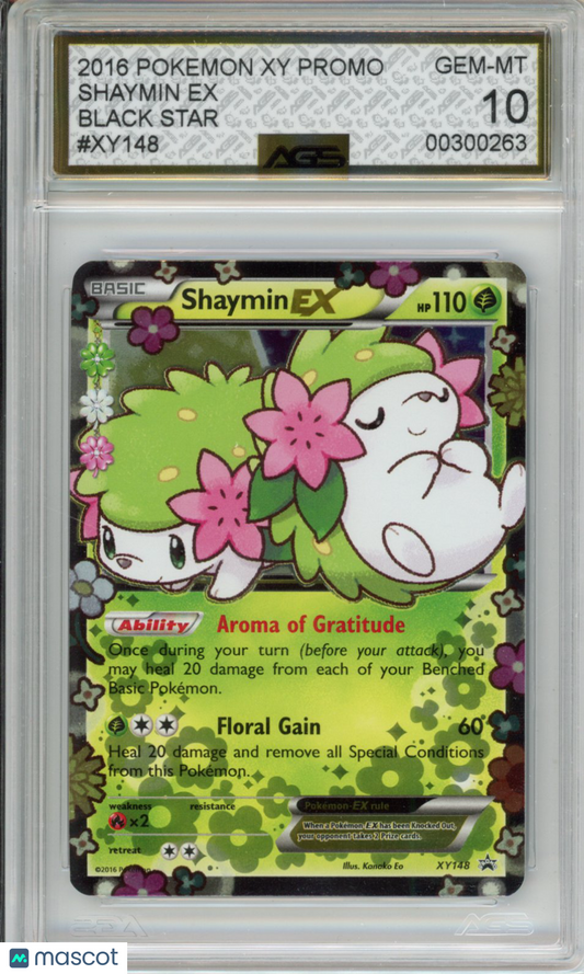 2013 Pokemon XY Promos Shaymin EX #148 AGS 10