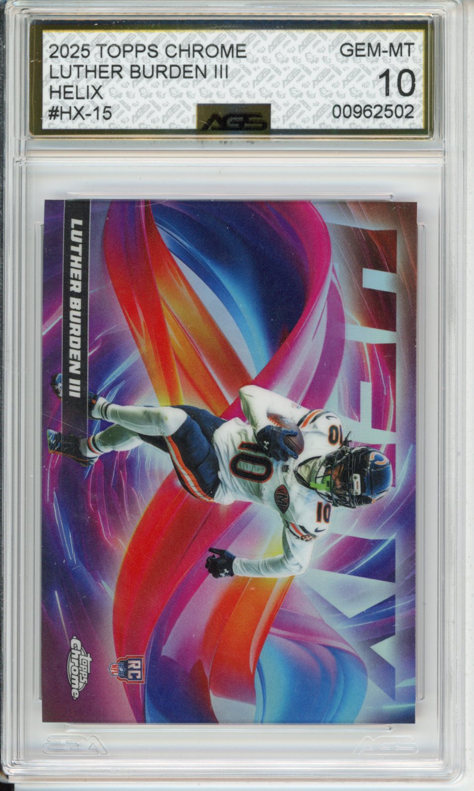 2025 Topps Chrome LUTHER BURDEN III #HX-15 Helix English AGS 10