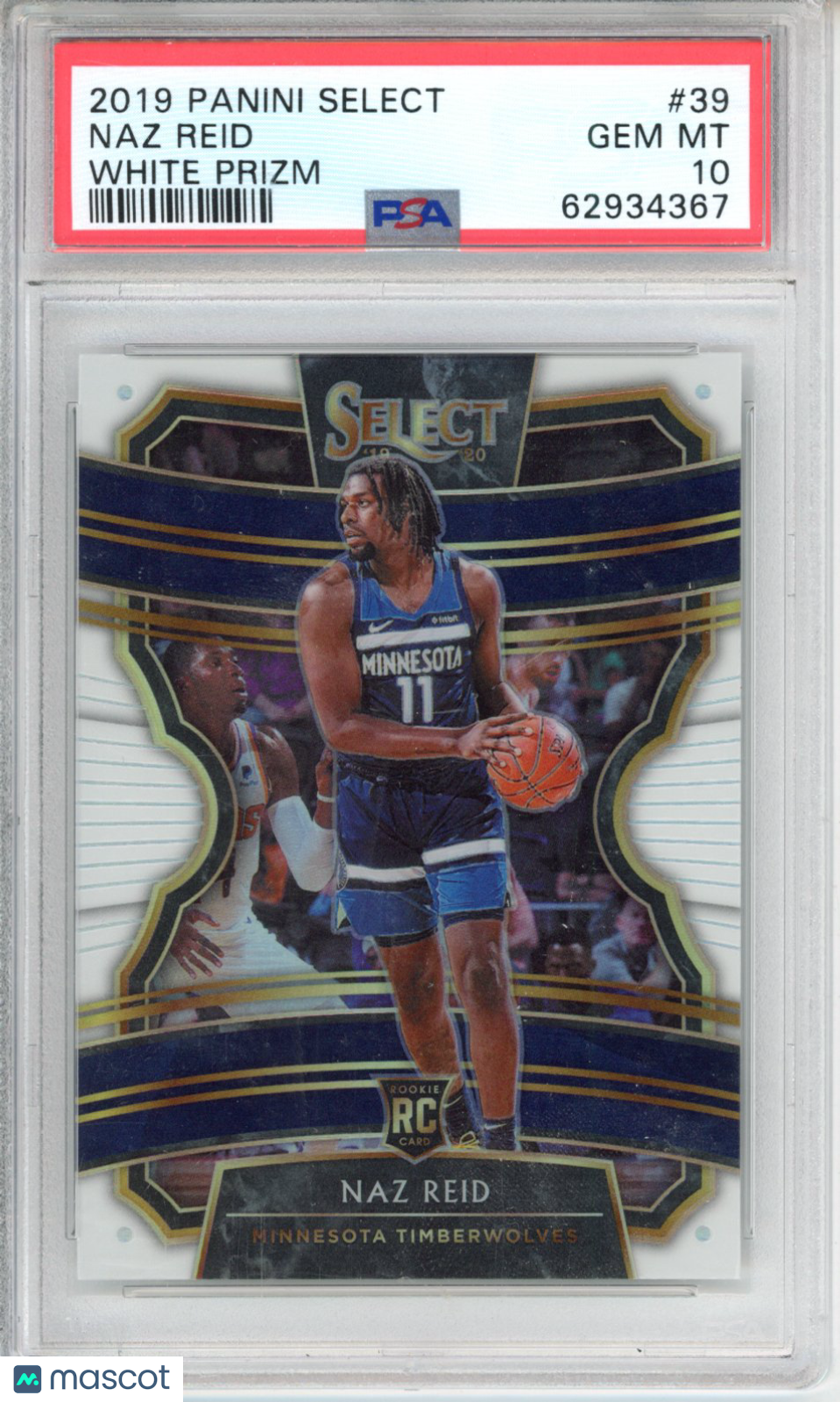 2019 Panini Select Naz Reid #39 White Prizm PSA 10