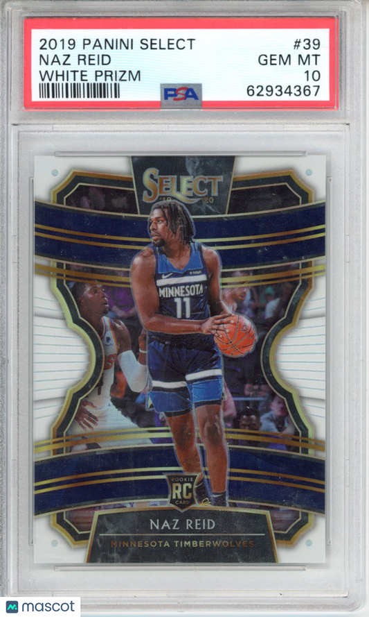 2019 Panini Select Naz Reid #39 White Prizm PSA 10