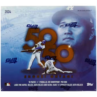 2024 Topps 50/50: Shohei Ohtani Baseball 10-Pack Box