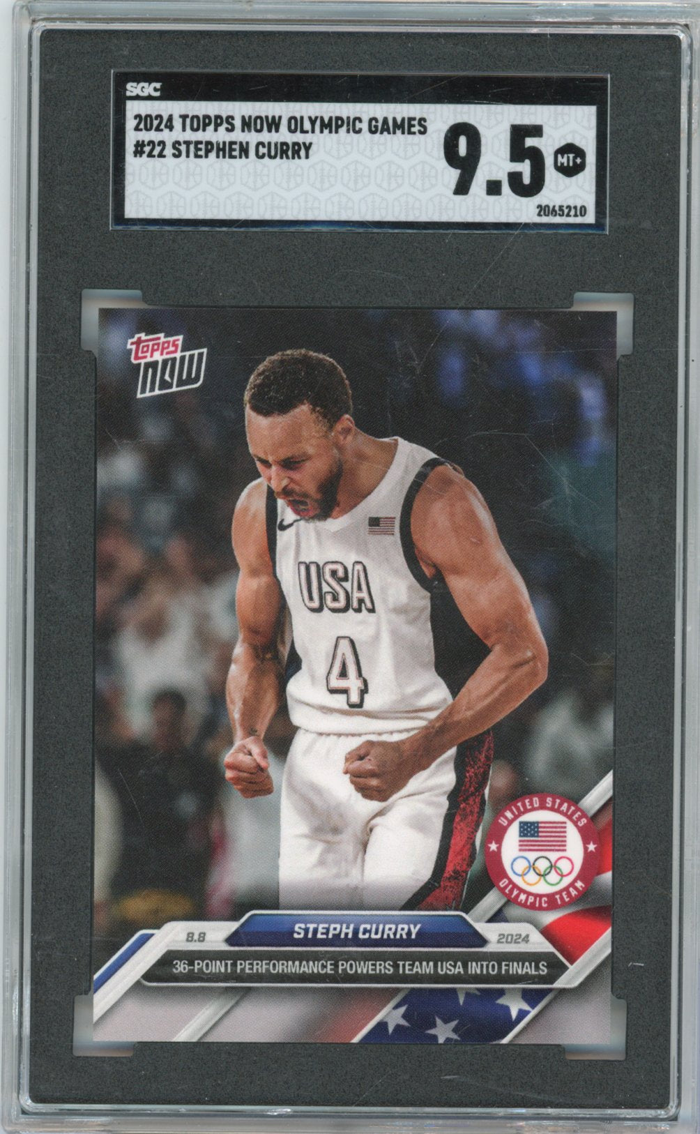 2024 Topps Now Olympics Steph Curry #22 Base English SGC 9.5