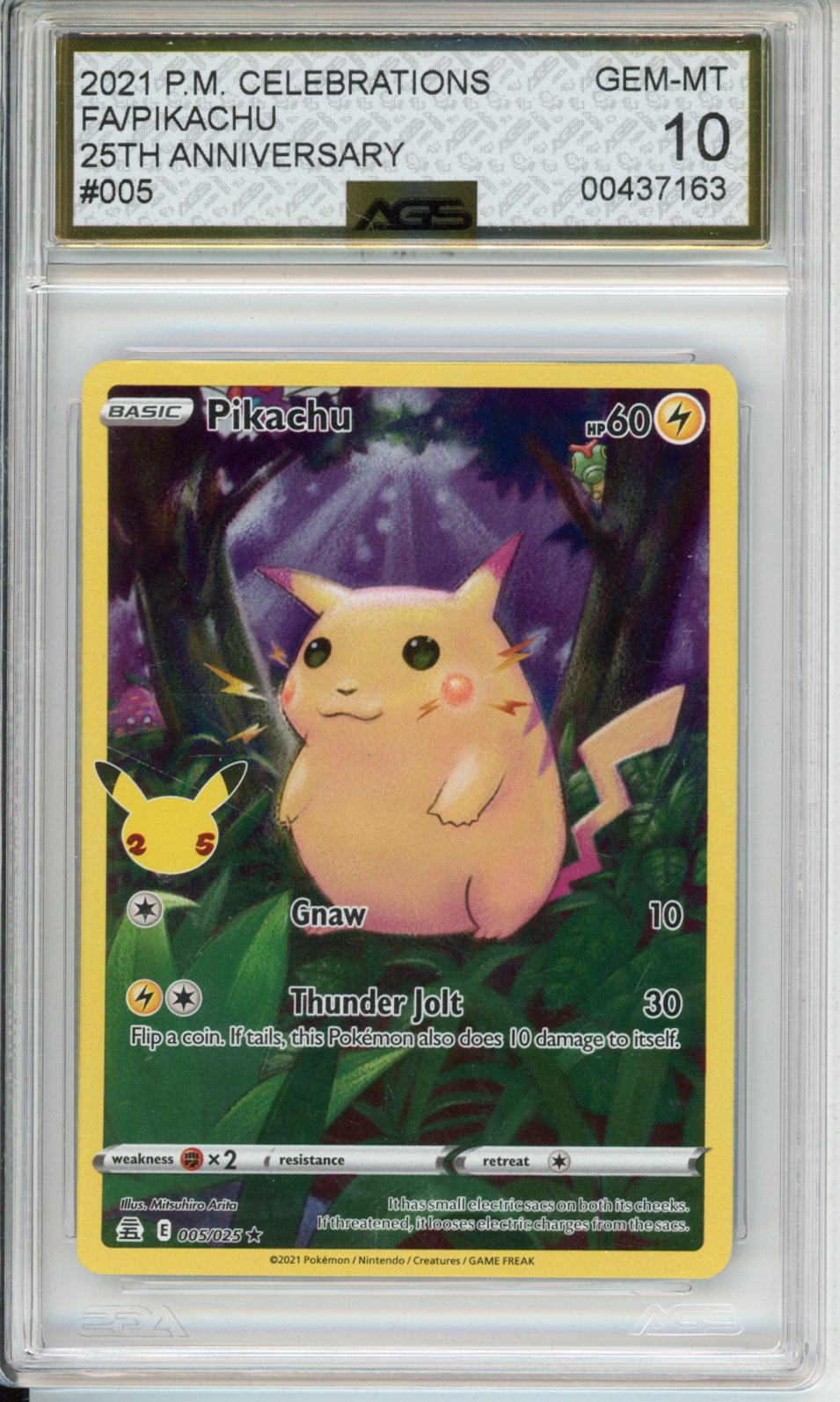 2021 Celebrations Pikachu #5 AGS 10