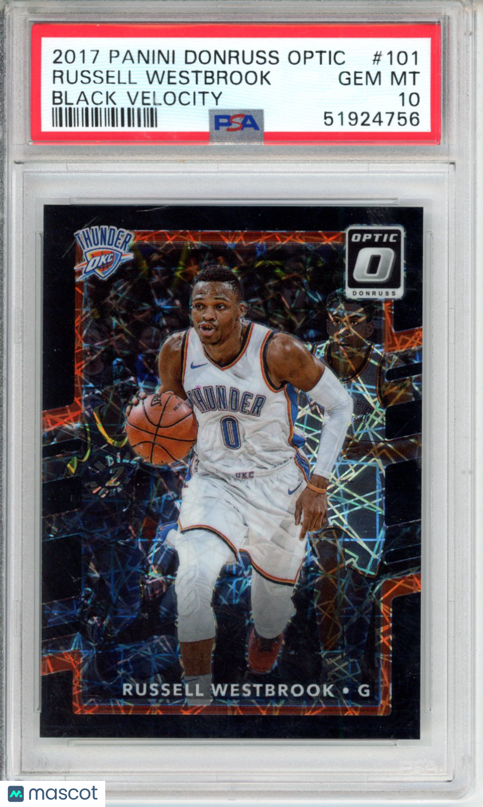 2017 Panini Donruss Optic Russell Westbrook #101 Black Velocity PSA 10