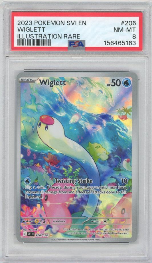 2023 SV01: Scarlet & Violet Base Set WIGLETT #206 ILLUSTRATION RARE English PSA 8