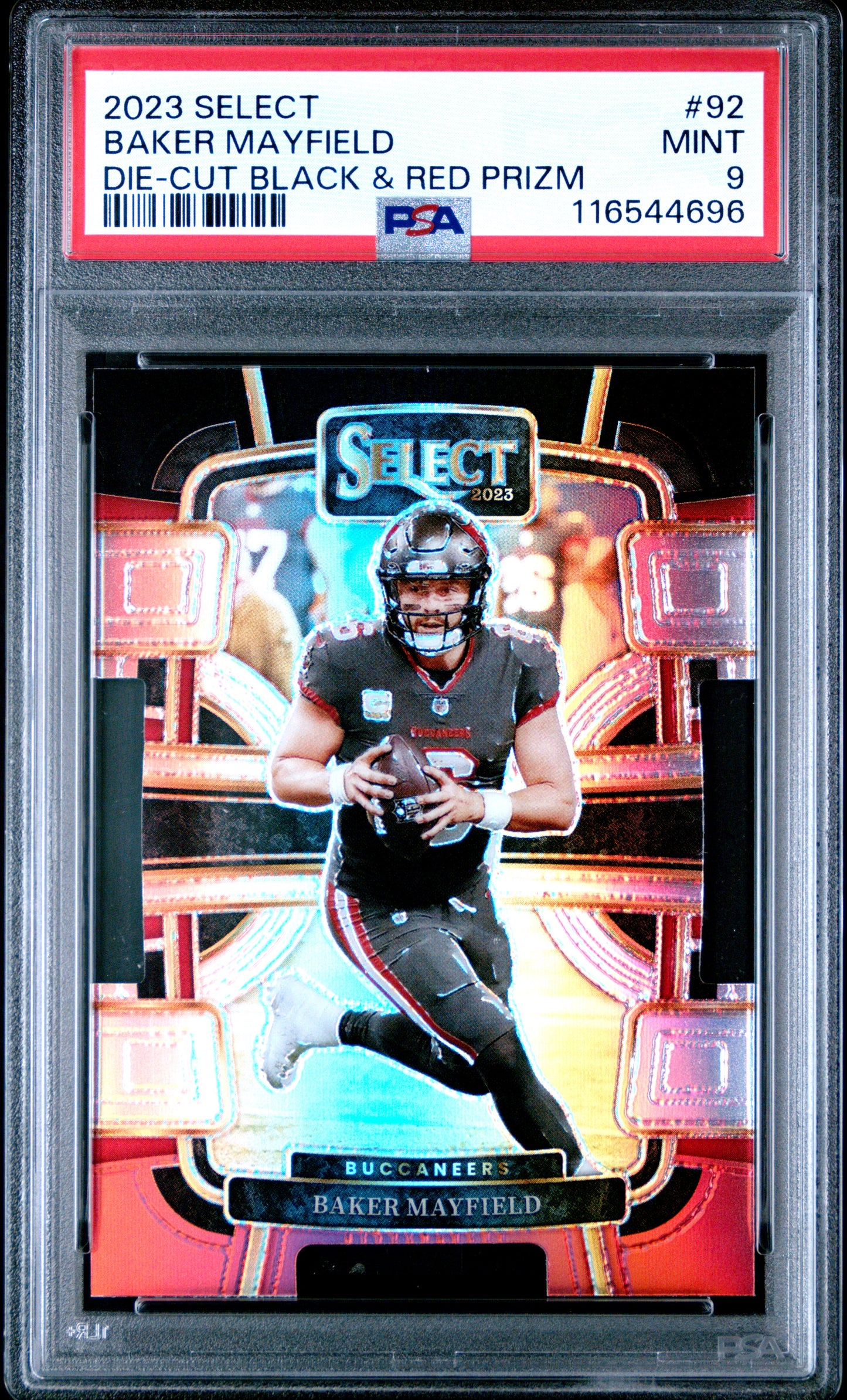 2023 Panini Panini Select Baker Mayfield #92 English PSA 9