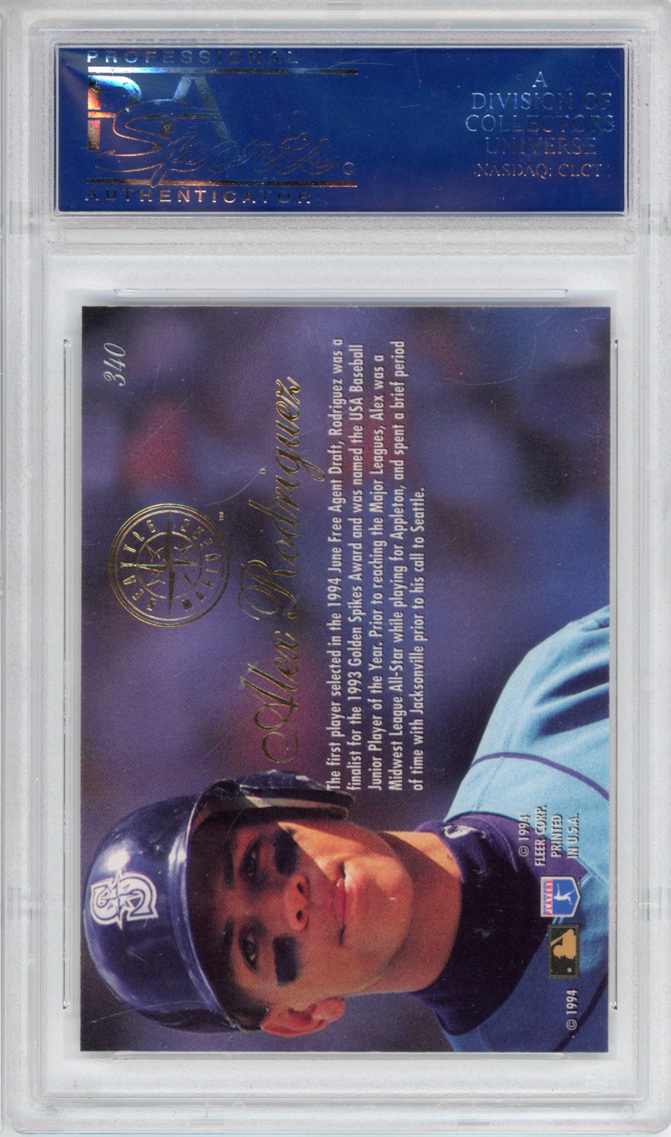 1994 Flair Alex Rodriguez #340 PSA 10