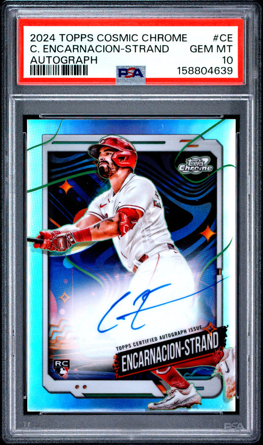 2024 Topps Cosmic Chrome Cosmic Chrome Autographs Christian Encarnacion-Strand CE English PSA 10