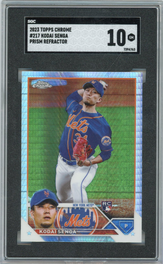 2023 Topps Chrome Baseball Kodai Senga #217 Refractor English SGC 10