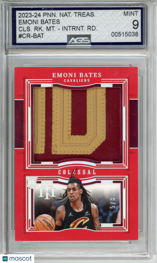 2025 Basketball 2023-24 Panini National Treasures EMONI BATES #CR-BAT AGS 9