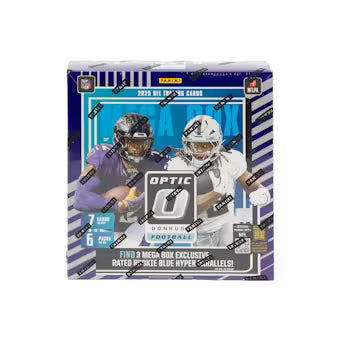2025 Donruss Optic Football Mega Box (Blue Hyper)