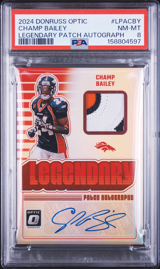 2024 Panini National Treasures Champ Bailey English PSA 8