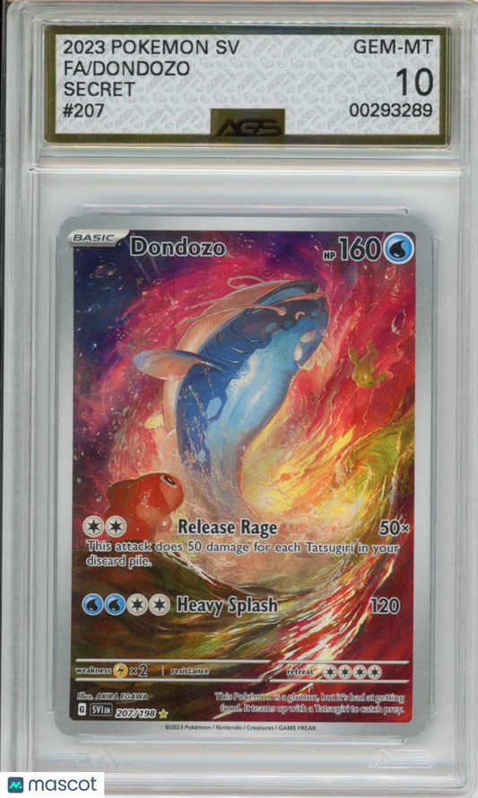 2023 Pokemon Scarlet & Violet Dondozo #207 AGS 10