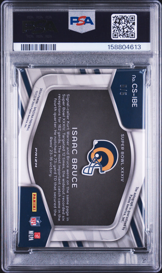 2024 Panini Spectra Isaac Bruce Champion Signatures English PSA 6