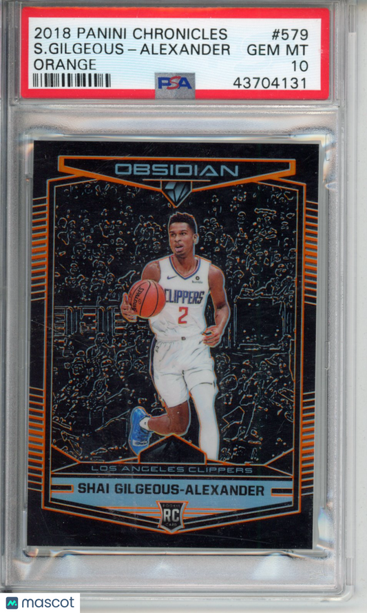 2018 Panini Chronicles S. Gilgeous-Alexander #579 Orange PSA 10