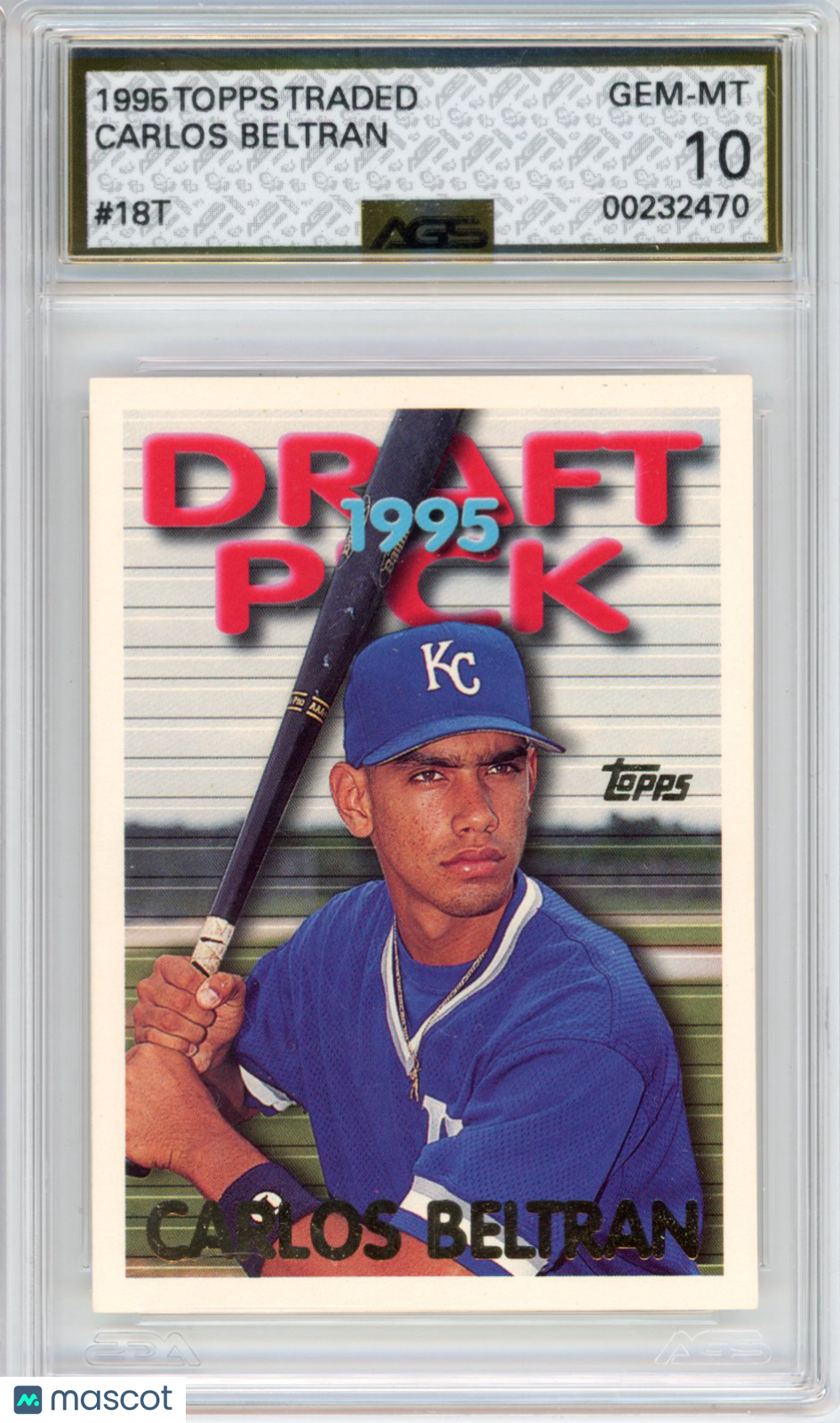 1995 Topps Traded Carlos Beltran #18T AGS 10