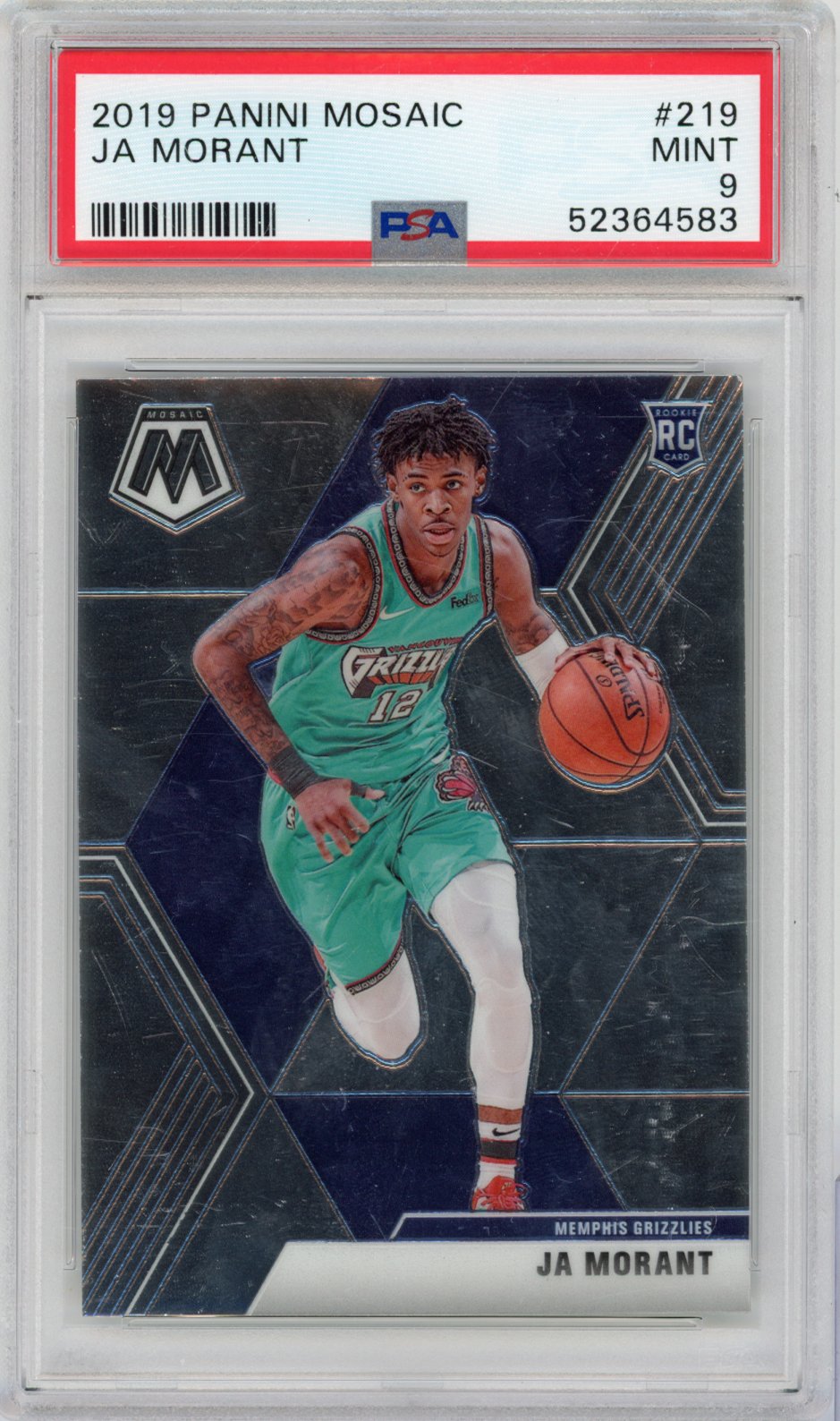 2019 Panini Mosaic Basketball Ja Morant #219 Mosaic English PSA 9