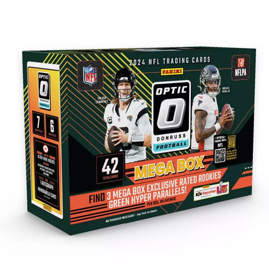 2024 Panini NFL Optic Donruss Football Trading Card Mega Box