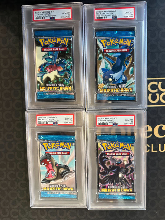 2008 Pokemon Diamond & Pearl Majestic Dawn PSA 10 Sealed Pack Art Set