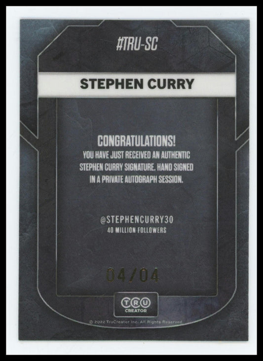 2022 Tru Creator Stephen Curry #TRU-SC /4