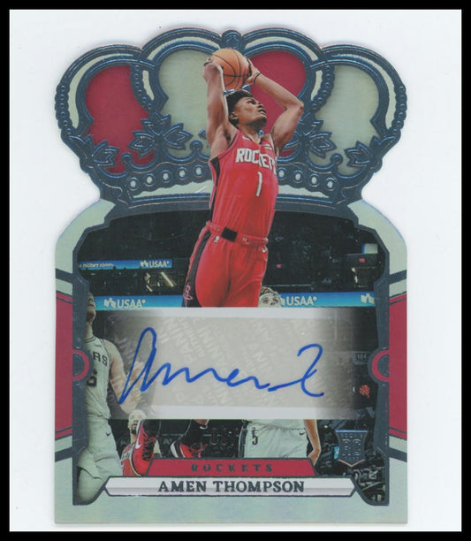 Amen Thompson 2023-24 Panini Crown Royale Rookie Crown Auto RC /75 #RC-AMN