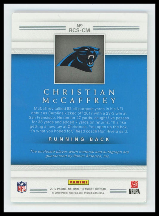 2017 Panini National Treasures - Rookie Colossal Signatures Christian McCaffrey