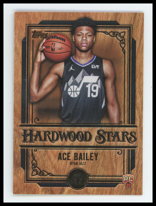 2025 Topps Hardwood Stars HS-15 Ace Bailey RC Case Hit SSP Utah Jazz Rookie