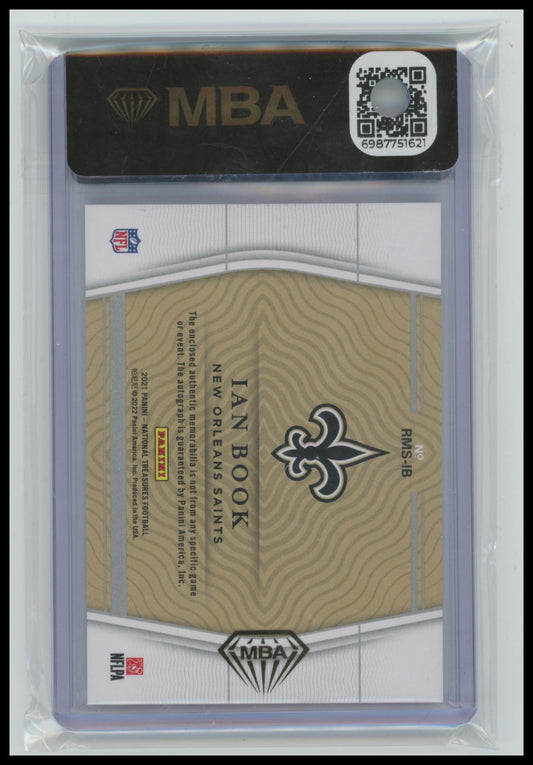 2021 Panini National Treasures Ian Book Rookie Material Signatures RPS Blue #RMS-IB