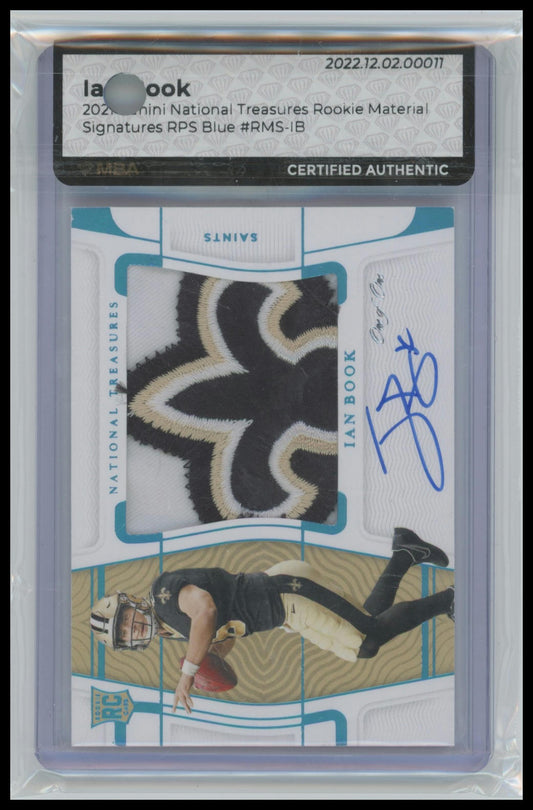 2021 Panini National Treasures Ian Book Rookie Material Signatures RPS Blue #RMS-IB