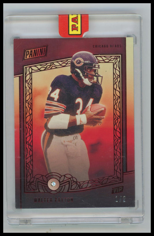 2020 Panini VIP Walter Payton Red Diamond Parallel #1/2 Bears F380