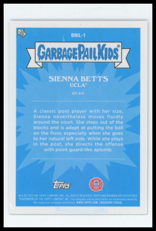Topps 2025-26 Bowman Sienna Betts Savage Sienna Garbage Pail Kids Card