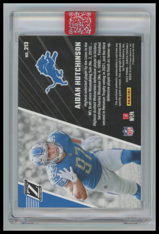 2022 Zenith- Rookie Patch Autograph Sparkle FOTL /50 Aidan Hutchinson #213 Lions