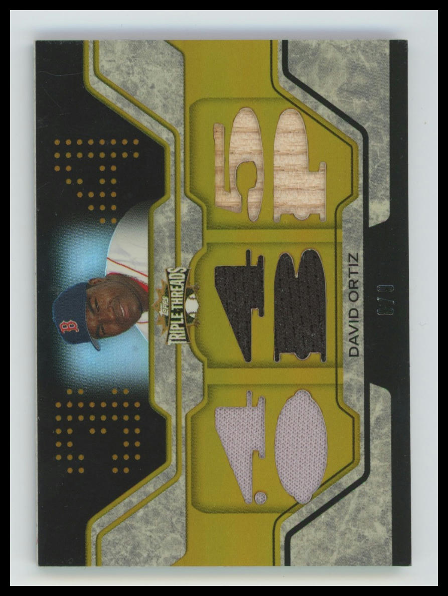 2008 Topps Triple Threads David Ortiz Relics Gold #/9