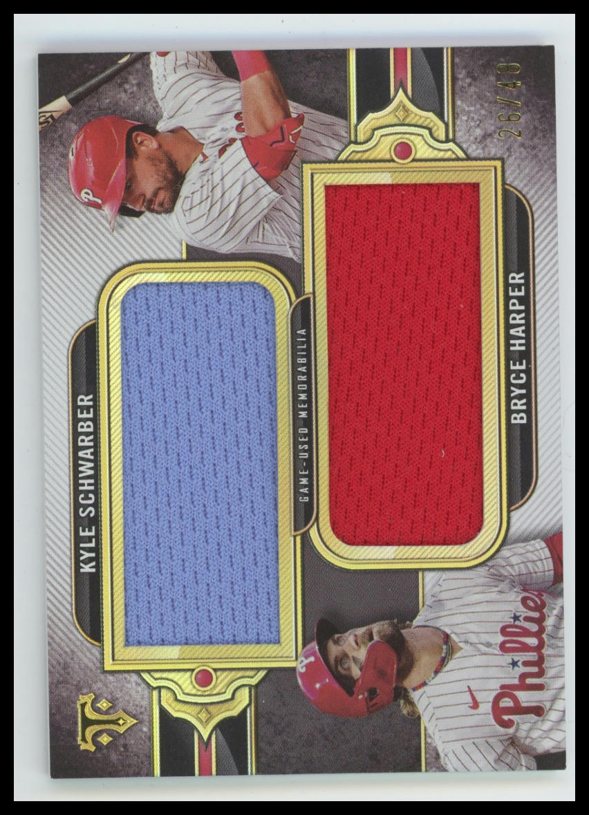 2024 Topps Triple Threads Kyle Schwarber / Bryce Harper Dual Jumbo Relics #/48
