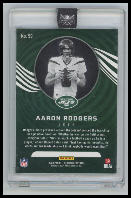 2023 Illusions Aaron Rodgers Auto # 04/10 Green Color Match New York Jets