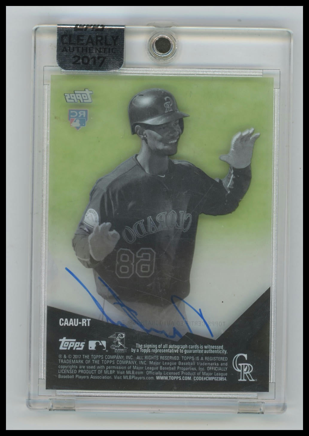 2017 Topps Clearly Authentic Raimel Tapia