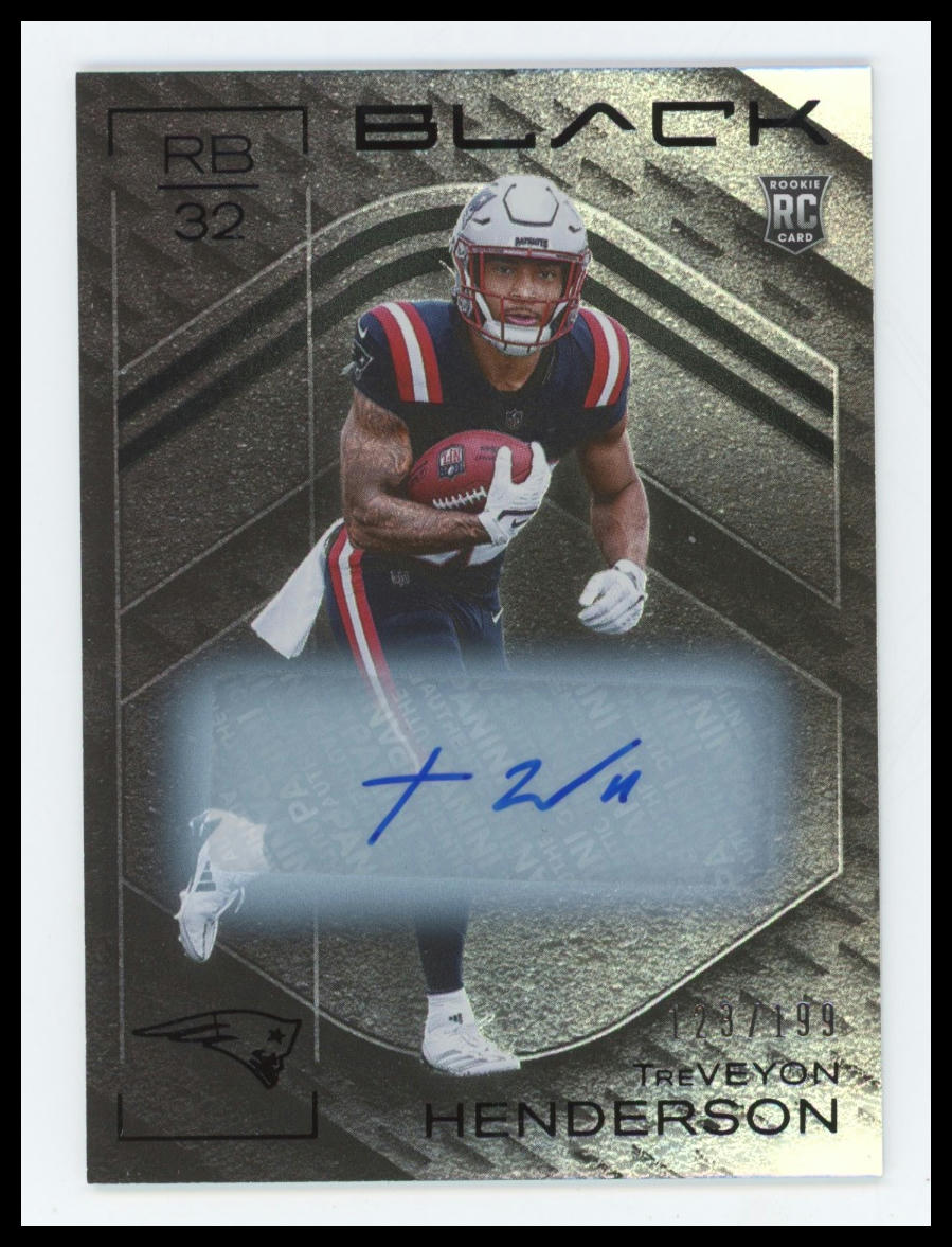 2025 Panini Black Treveyon Henderson Auto /199 #132