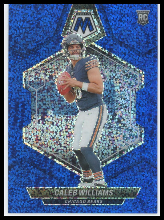 2024 Panini Mosaic Caleb Williams Rookies Blue Mosaic Prizm #301 RC Bears /99