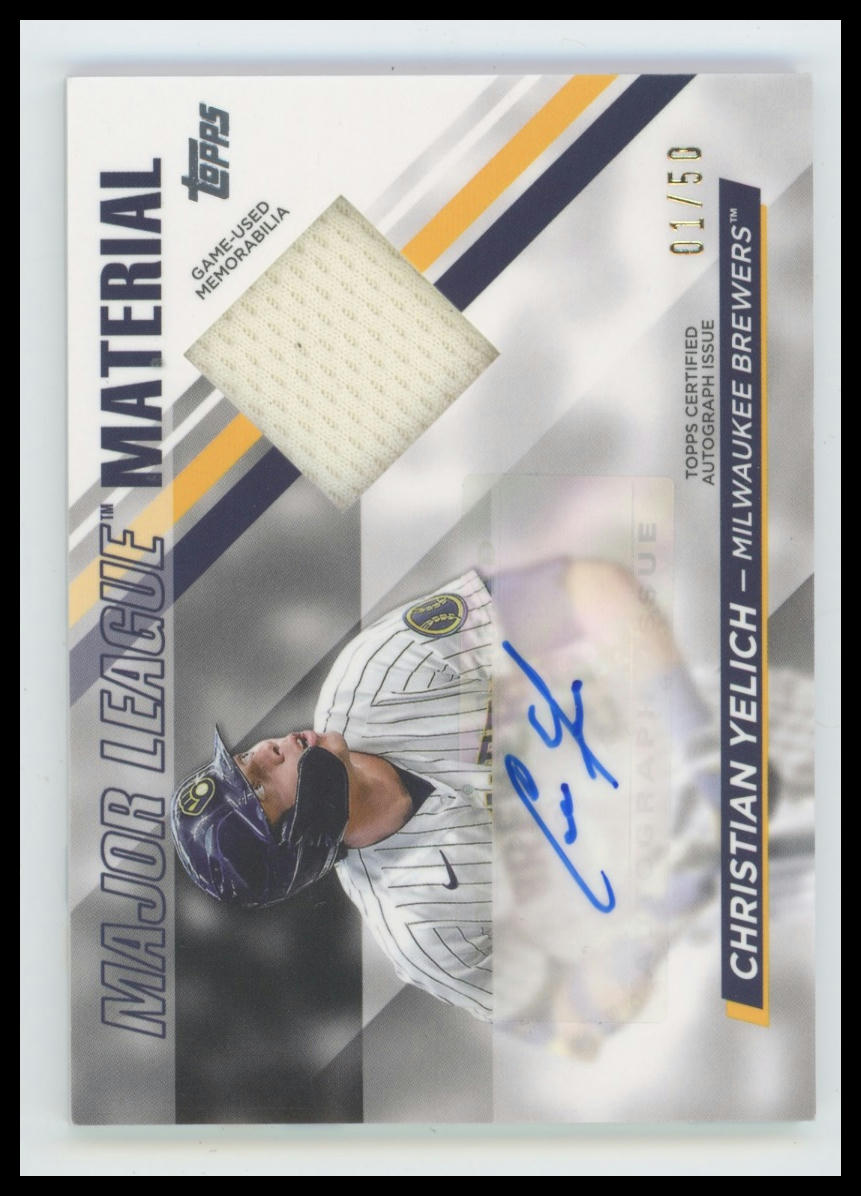2024 Topps Update Christian Yelich Major League Materials Autographs #/50