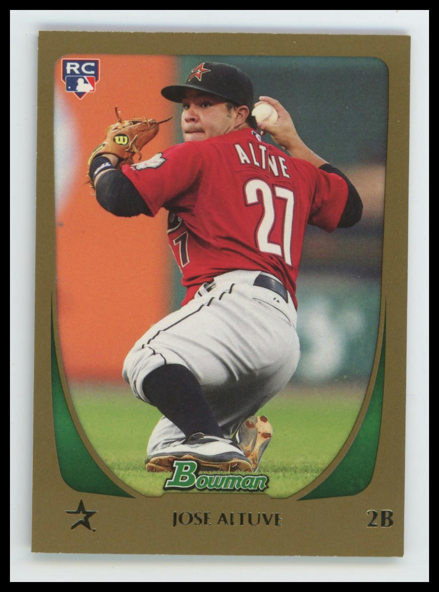 2011 Bowman Draft Picks & Prospects Jose Altuve Gold
