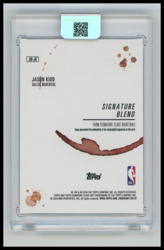 2025-26 Topps Signature Class Jason Kidd Blend Auto Autograph #SB-JK Mavericks