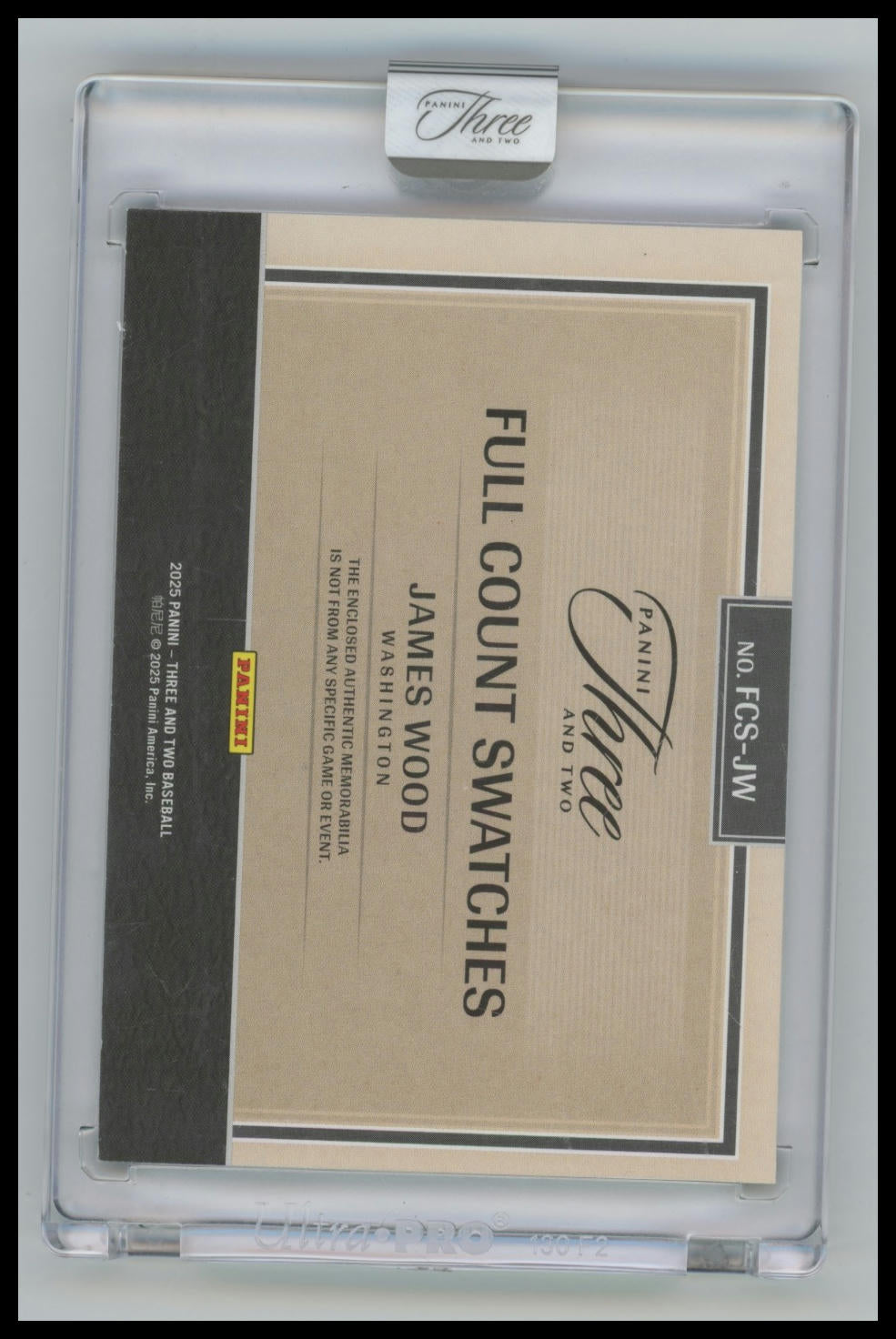 2025 Panini Three and Two James Wood Full Count Swatches Red FOTL #/7